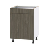 Hugo&Borg Savane 24-in W x 34.5-in H x 24-in D Textmel 1-Drawer Base Fully Assembled Cabinet (Flat Panel Slab Style)