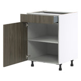 Hugo&Borg Savane 24-in W x 34.5-in H x 24-in D Textmel 1-Drawer Base Fully Assembled Cabinet (Flat Panel Slab Style)
