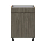 Hugo&Borg Savane 24-in W x 34.5-in H x 24-in D Textmel 1-Drawer Base Fully Assembled Cabinet (Flat Panel Slab Style)