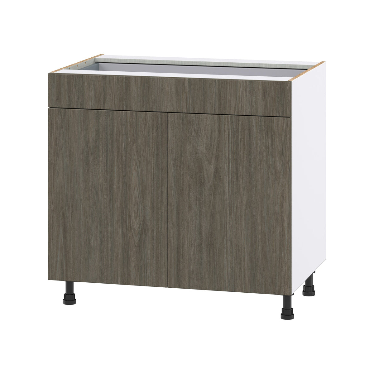 Hugo&Borg Savane 36-in W x 34.5-in H x 24-in D Textmel 1-Drawer Base Fully Assembled Cabinet (Flat Panel Slab Style)