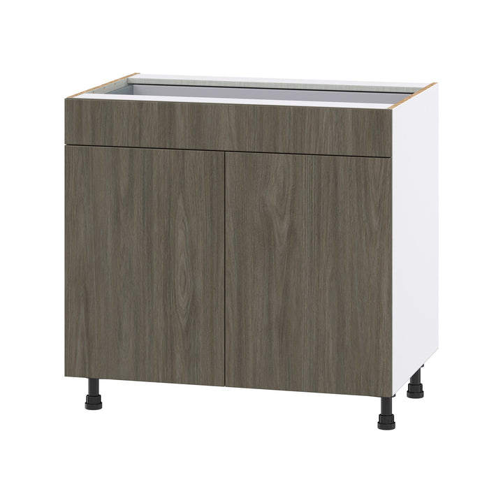Hugo&Borg Savane 36-in W x 34.5-in H x 24-in D Textmel 1-Drawer Base Fully Assembled Cabinet (Flat Panel Slab Style)