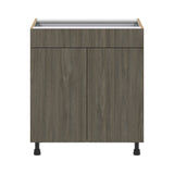 Hugo&Borg Savane 30-in W x 34.5-in H x 24-in D Textmel 1-Drawer Base Fully Assembled Cabinet (Flat Panel Slab Style)