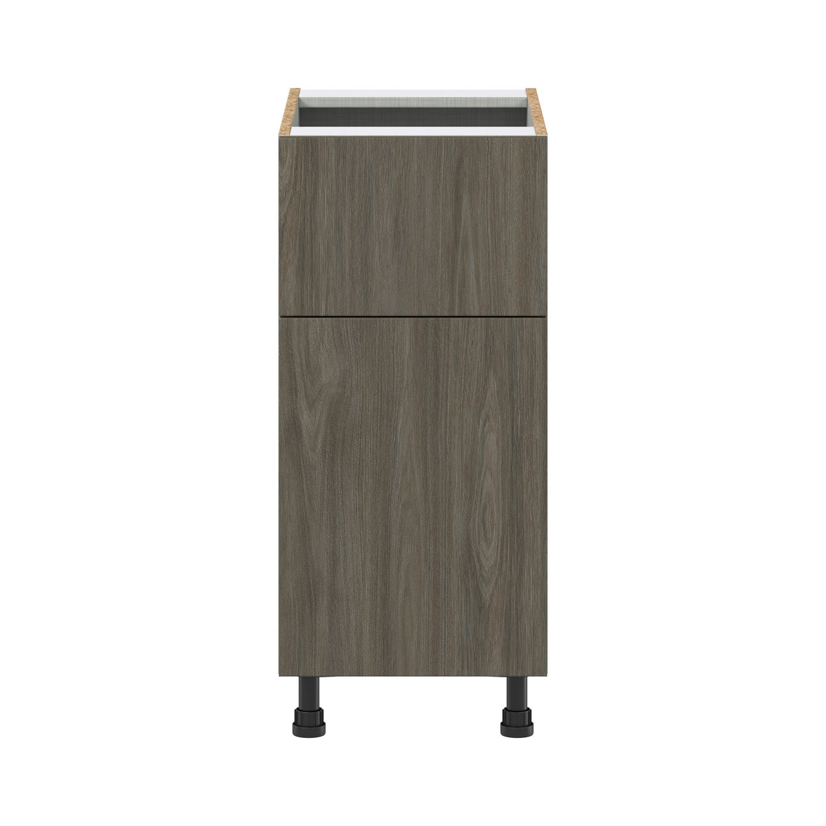 Hugo&Borg Savane 15-in W x 34.5-in H x 25-in D Textmel 1-Drawer Base Fully Assembled Cabinet (Flat Panel Slab Style)