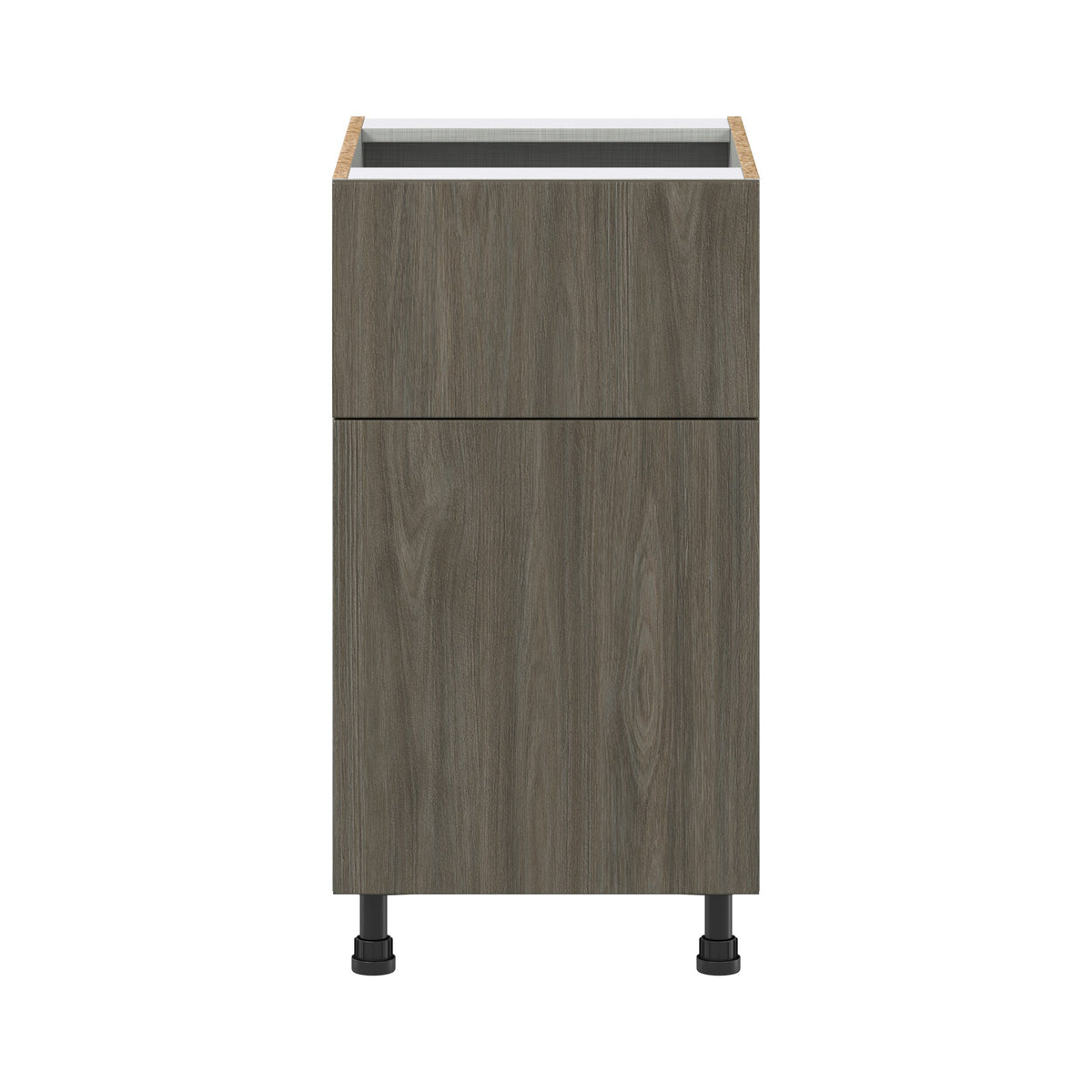Hugo&Borg Savane 18-in W x 34.5-in H x 25-in D Textmel 1-Drawer Base Fully Assembled Cabinet (Flat Panel Slab Style)