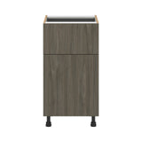 Hugo&Borg Savane 18-in W x 34.5-in H x 25-in D Textmel 1-Drawer Base Fully Assembled Cabinet (Flat Panel Slab Style)