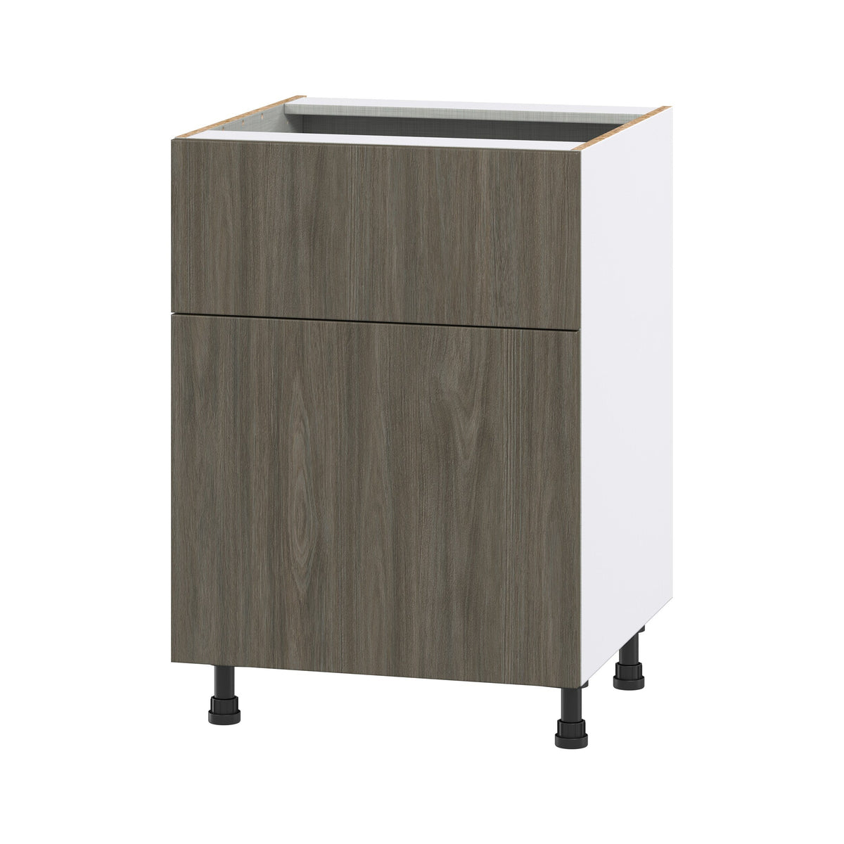 Hugo&Borg Savane 24-in W x 34.5-in H x 25-in D Textmel 1-Drawer Base Fully Assembled Cabinet (Flat Panel Slab Style)