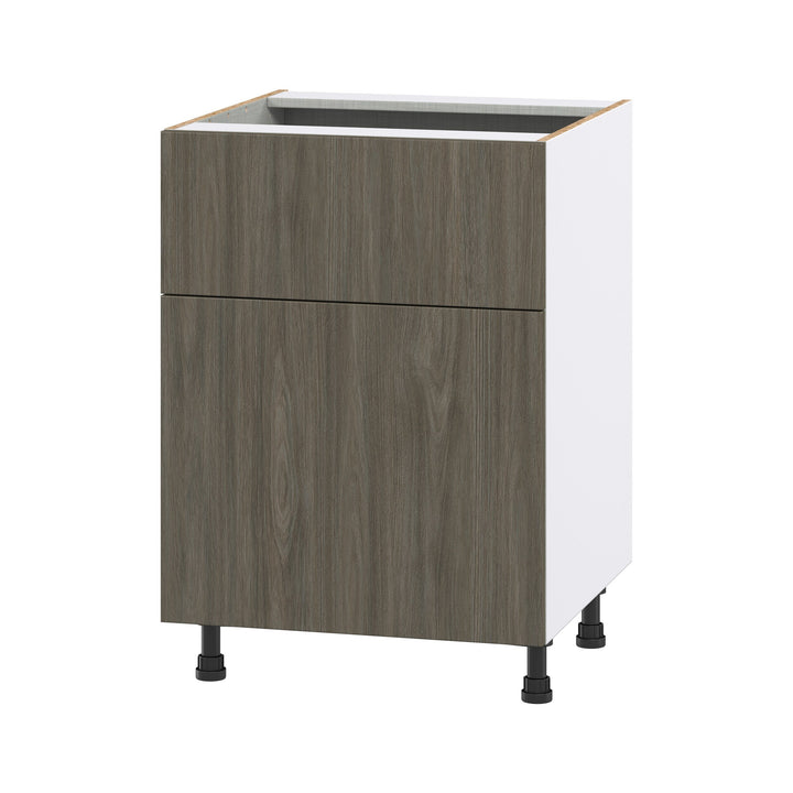 Hugo&Borg Savane 24-in W x 34.5-in H x 25-in D Textmel 1-Drawer Base Fully Assembled Cabinet (Flat Panel Slab Style)