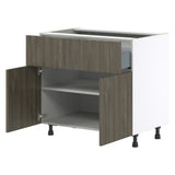 Hugo&Borg Savane 36-in W x 34.5-in H x 25-in D Textmel 1-Drawer Base Fully Assembled Cabinet (Flat Panel Slab Style)
