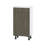 Hugo&Borg Savane 18-in W x 34.5-in H x 14-in D Textmel 1-Drawer Base Fully Assembled Cabinet (Flat Panel Slab Style)