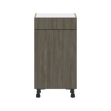 Hugo&Borg Savane 18-in W x 34.5-in H x 14-in D Textmel 1-Drawer Base Fully Assembled Cabinet (Flat Panel Slab Style)