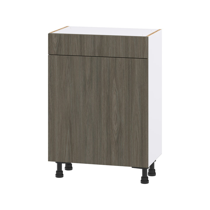 Hugo&Borg Savane 24-in W x 34.5-in H x 14-in D Textmel 1-Drawer Base Fully Assembled Cabinet (Flat Panel Slab Style)