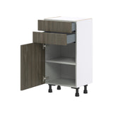 Hugo&Borg Savane 18-in W x 34.5-in H x 14-in D Textmel 2-Drawers Base Fully Assembled Cabinet (Flat Panel Slab Style)