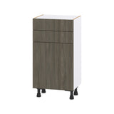 Hugo&Borg Savane 18-in W x 34.5-in H x 14-in D Textmel 2-Drawers Base Fully Assembled Cabinet (Flat Panel Slab Style)