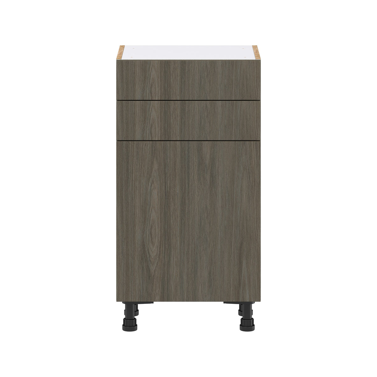 Hugo&Borg Savane 18-in W x 34.5-in H x 14-in D Textmel 2-Drawers Base Fully Assembled Cabinet (Flat Panel Slab Style)