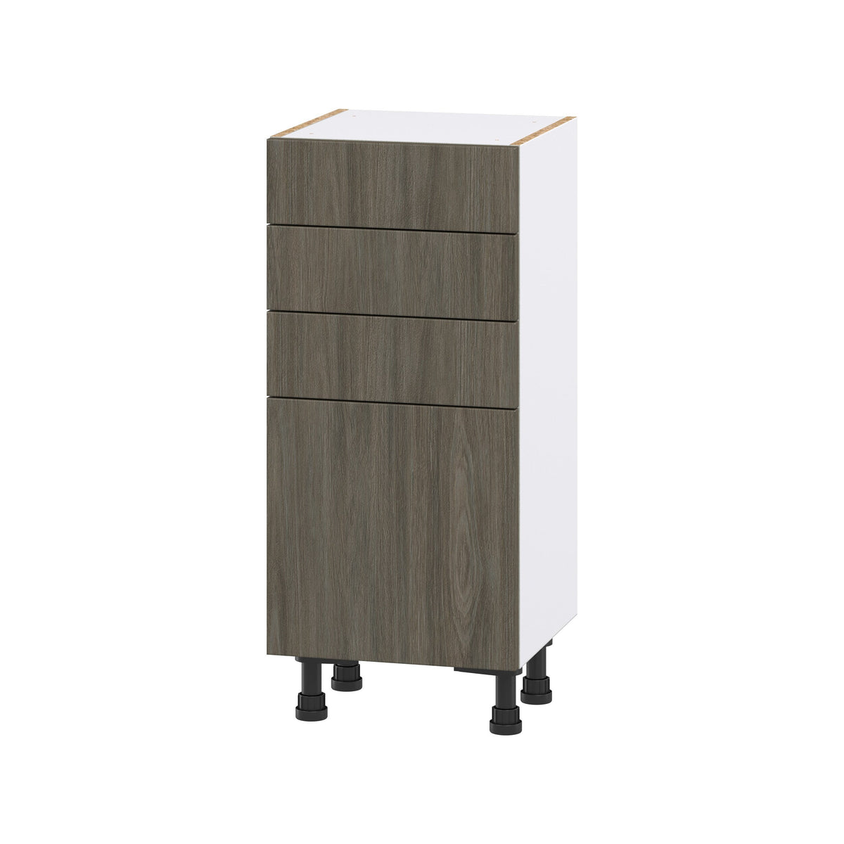 Hugo&Borg Savane 15-in W x 34.5-in H x 14-in D Textmel 3-Drawers Base Fully Assembled Cabinet (Flat Panel Slab Style)