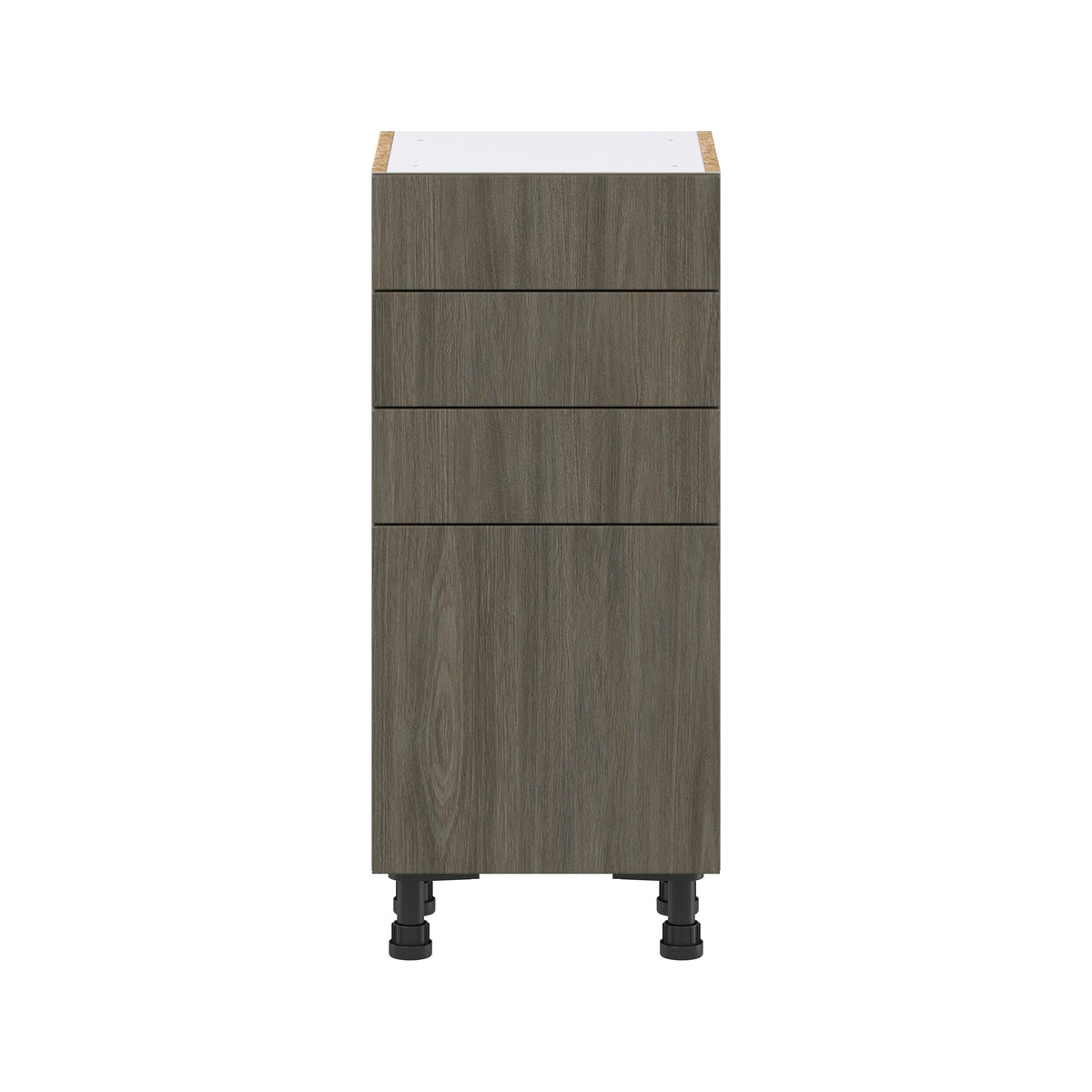 Hugo&Borg Savane 15-in W x 34.5-in H x 14-in D Textmel 3-Drawers Base Fully Assembled Cabinet (Flat Panel Slab Style)