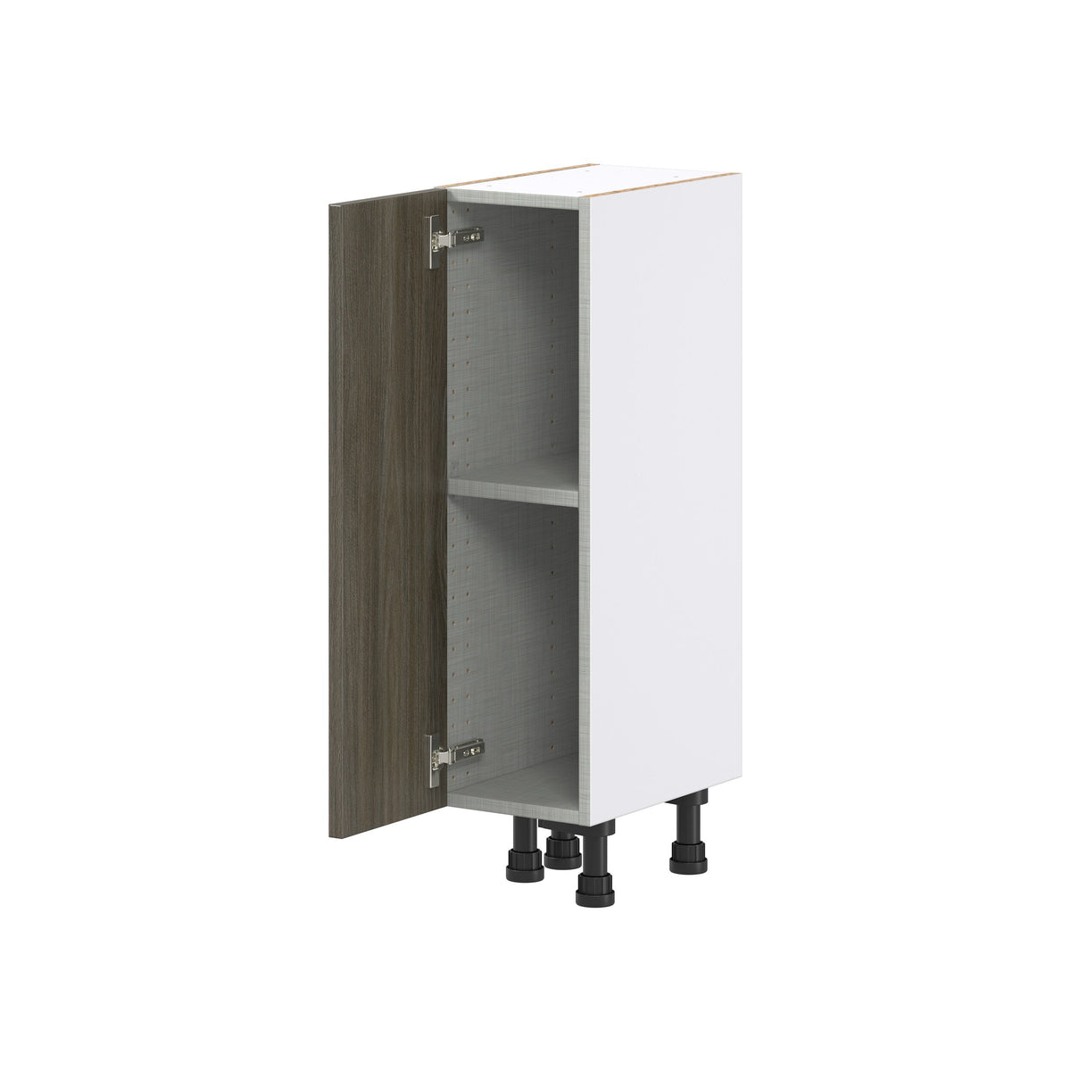 Hugo&Borg Savane 9-in W x 34.5-in H x 14-in D Textmel Base Fully Assembled Cabinet (Flat Panel Slab Door Style)