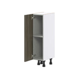 Hugo&Borg Savane 9-in W x 34.5-in H x 14-in D Textmel Base Fully Assembled Cabinet (Flat Panel Slab Door Style)