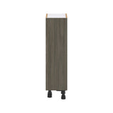 Hugo&Borg Savane 9-in W x 34.5-in H x 14-in D Textmel Base Fully Assembled Cabinet (Flat Panel Slab Door Style)