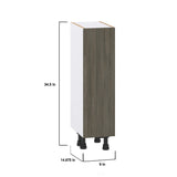 Hugo&Borg Savane 9-in W x 34.5-in H x 14-in D Textmel Base Fully Assembled Cabinet (Flat Panel Slab Door Style)