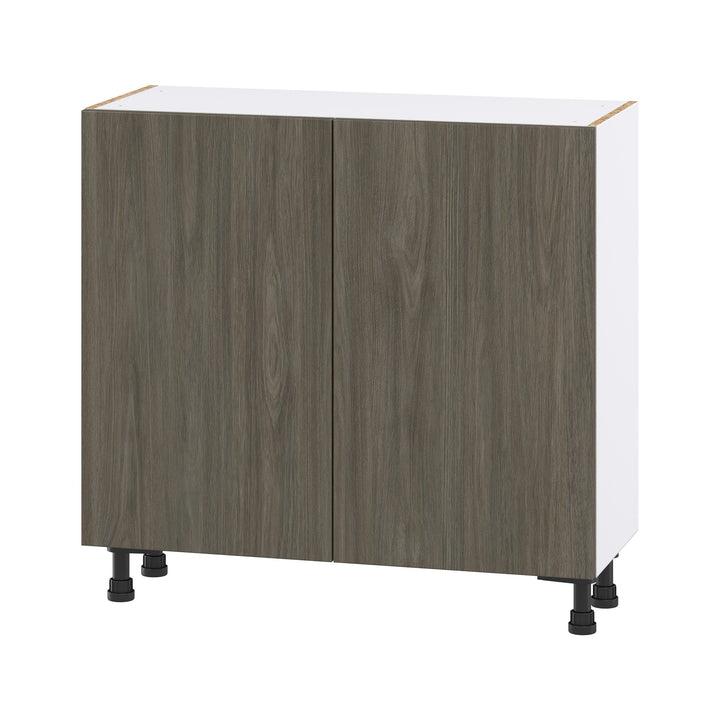 Hugo&Borg Savane 36-in W x 34.5-in H x 14-in D Textmel Base Fully Assembled Cabinet (Flat Panel Slab Door Style)