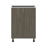 Hugo&Borg Savane 24-in W x 34.5-in H x 24-in D Textmel 3-Drawers Base Fully Assembled Cabinet (Flat Panel Slab Style)