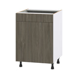 Hugo&Borg Savane 24-in W x 34.5-in H x 24-in D Textmel Sink Base Fully Assembled Cabinet (Flat Panel Slab Style)
