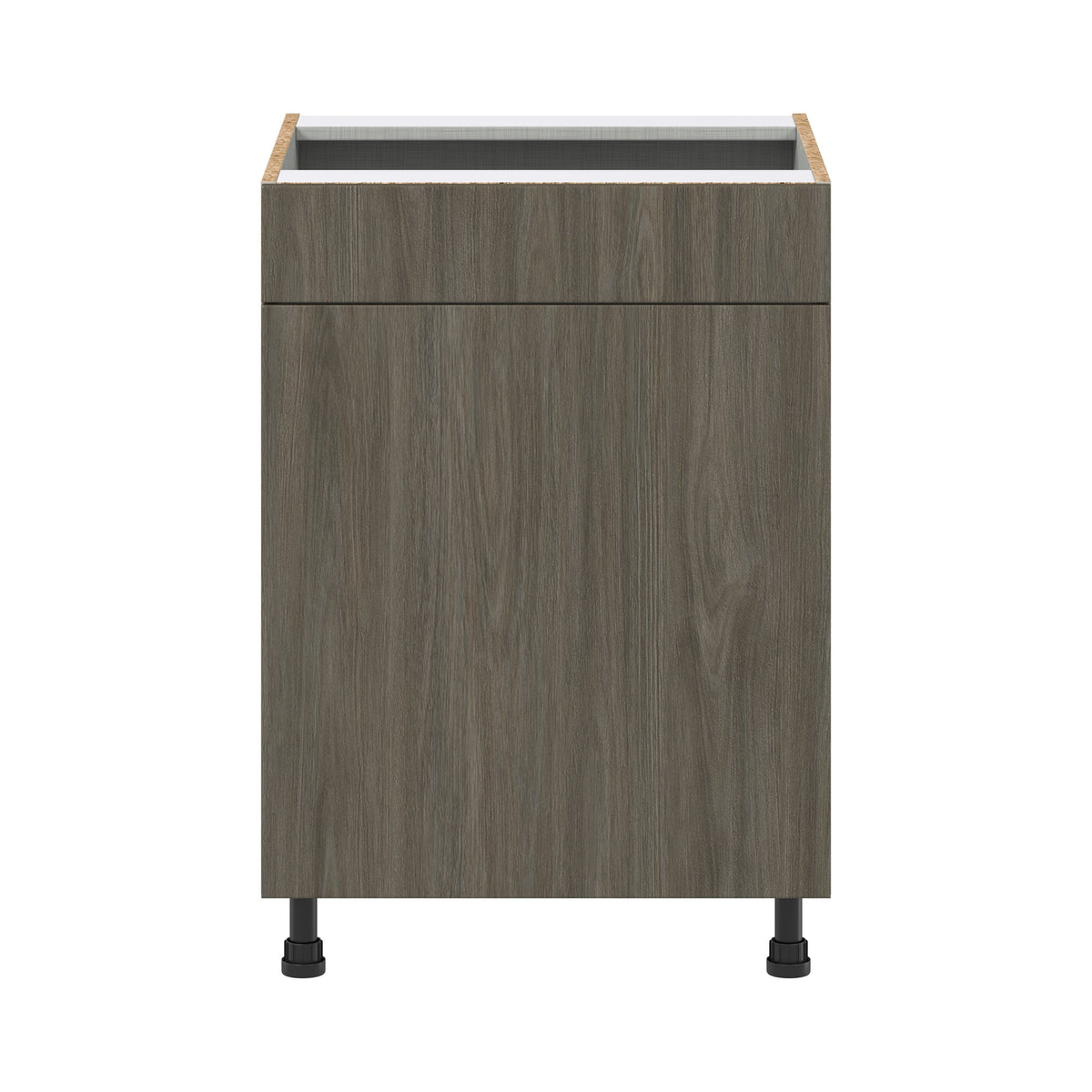 Hugo&Borg Savane 24-in W x 34.5-in H x 24-in D Textmel Sink Base Fully Assembled Cabinet (Flat Panel Slab Style)