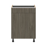 Hugo&Borg Savane 24-in W x 34.5-in H x 24-in D Textmel Sink Base Fully Assembled Cabinet (Flat Panel Slab Style)