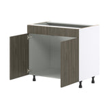 Hugo&Borg Savane 36-in W x 34.5-in H x 24-in D Textmel Sink Base Fully Assembled Cabinet (Flat Panel Slab Style)