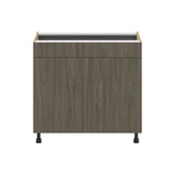 Hugo&Borg Savane 36-in W x 34.5-in H x 24-in D Textmel Sink Base Fully Assembled Cabinet (Flat Panel Slab Style)