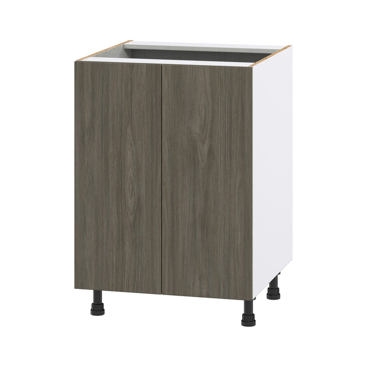 Hugo&Borg Savane 24-in W x 34.5-in H x 24-in D Textmel Sink Base Fully Assembled Cabinet (Flat Panel Slab Style)