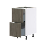 Hugo&Borg Savane 15-in W x 34.5-in H x 24-in D Textmel 2-Drawer Base Fully Assembled Cabinet (Flat Panel Style)