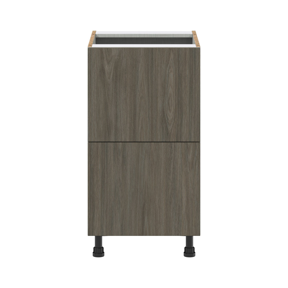 Hugo&Borg Savane 18-in W x 34.5-in H x 24-in D Textmel 2-Drawer Base Fully Assembled Cabinet (Flat Panel Style)
