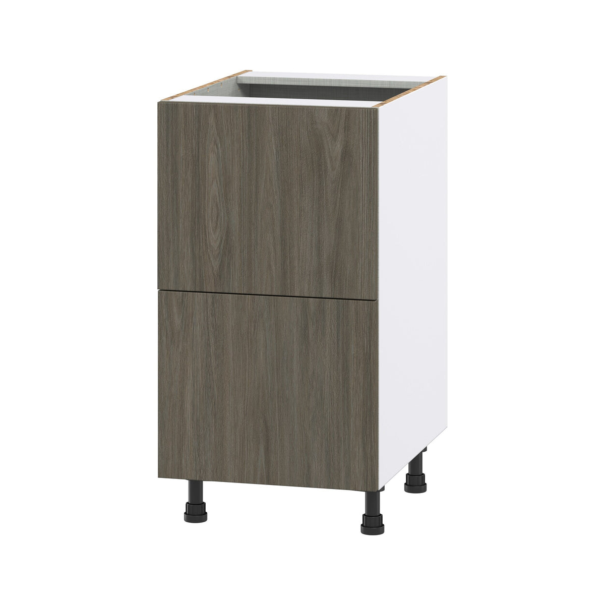 Hugo&Borg Savane 18-in W x 34.5-in H x 24-in D Textmel 2-Drawer Base Fully Assembled Cabinet (Flat Panel Style)
