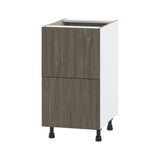 Hugo&Borg Savane 18-in W x 34.5-in H x 24-in D Textmel 2-Drawer Base Fully Assembled Cabinet (Flat Panel Style)