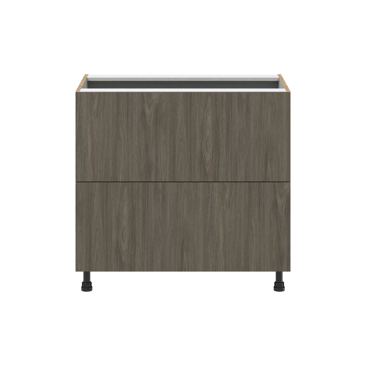 Hugo&Borg Savane 36-in W x 34.5-in H x 24-in D Textmel 2-Drawer Base Fully Assembled Cabinet (Flat Panel Style)