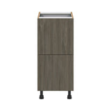 Hugo&Borg Savane 15-in W x 34.5-in H x 24-in D Textmel 3-Drawer Base Fully Assembled Cabinet (Flat Panel Style)