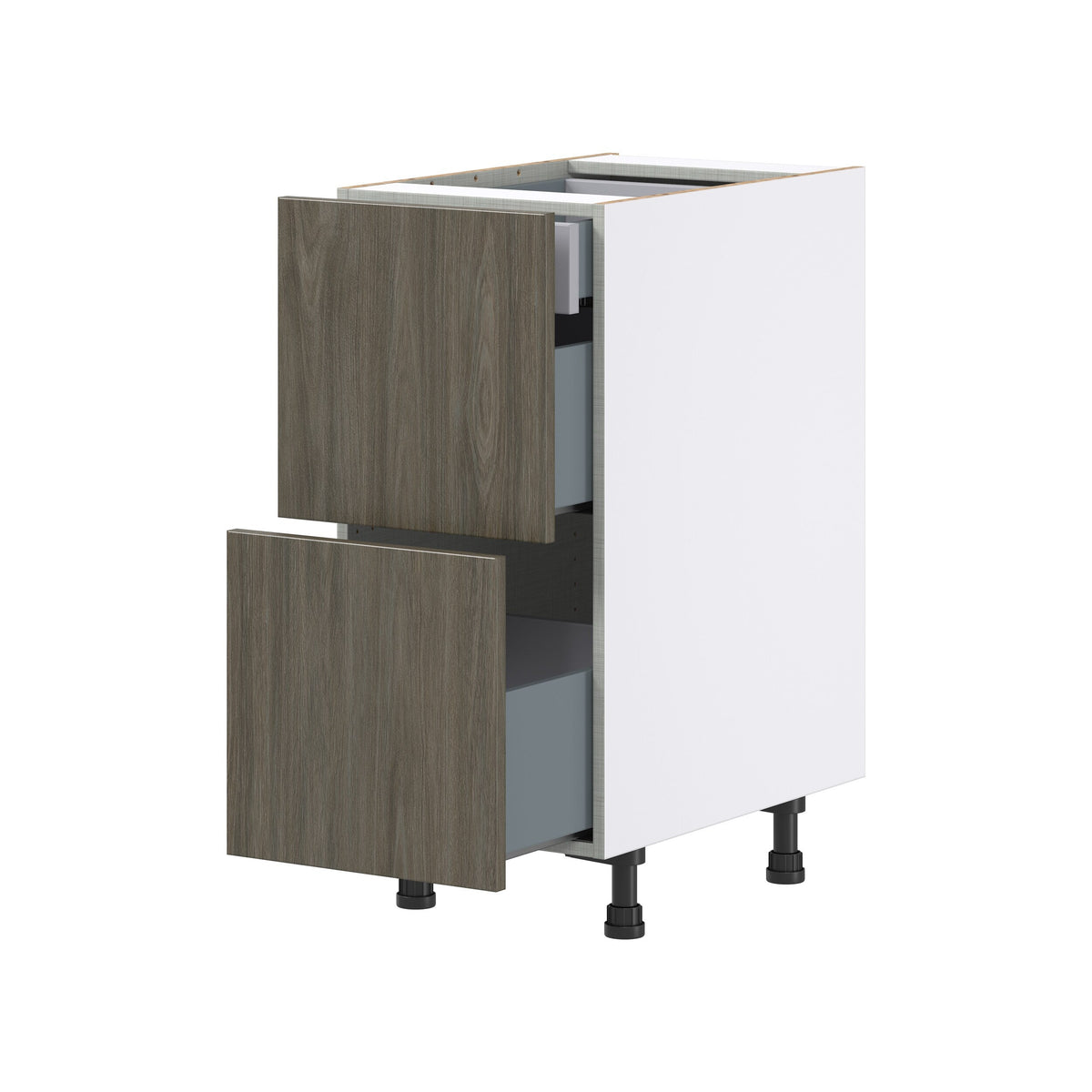 Hugo&Borg Savane 15-in W x 34.5-in H x 24-in D Textmel 3-Drawer Base Fully Assembled Cabinet (Flat Panel Style)