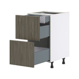Hugo&Borg Savane 18-in W x 34.5-in H x 24-in D Textmel 3-Drawer Base Fully Assembled Cabinet (Flat Panel Style)