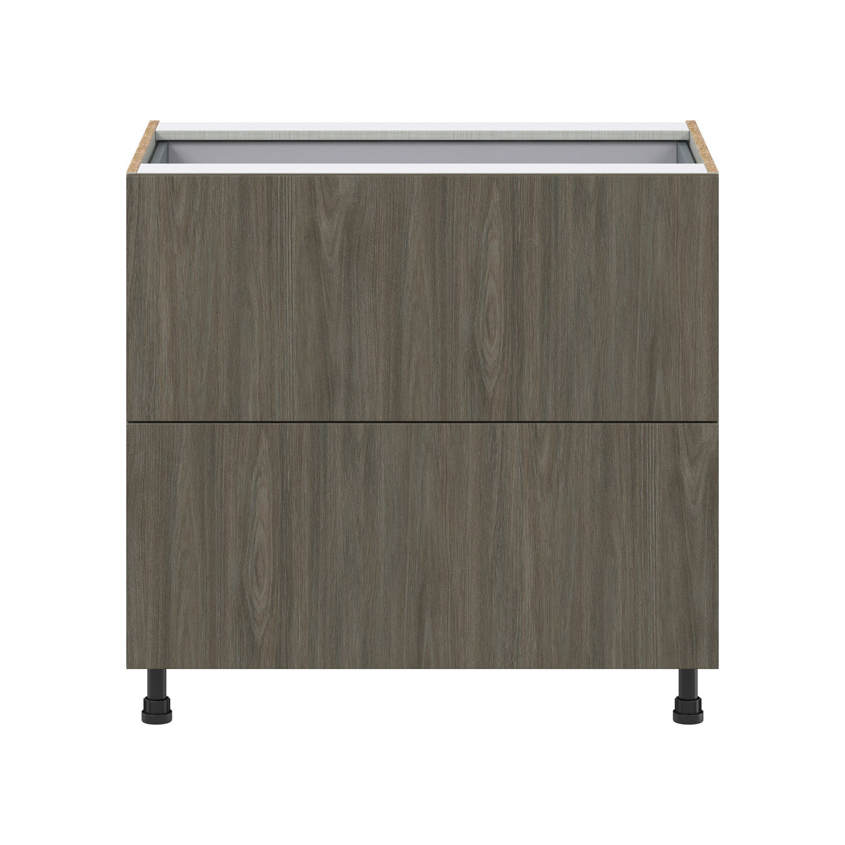 Hugo&Borg Savane 36-in W x 34.5-in H x 24-in D Textmel 3-Drawer Base Fully Assembled Cabinet (Flat Panel Style)