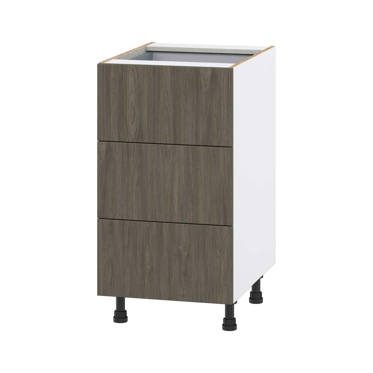 Hugo&Borg Savane 18-in W x 34.5-in H x 24-in D Textmel 4-Drawer Base Fully Assembled Cabinet (Flat Panel Style)