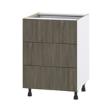 Hugo&Borg Savane 24-in W x 34.5-in H x 24-in D Textmel 4-Drawer Base Fully Assembled Cabinet (Flat Panel Style)