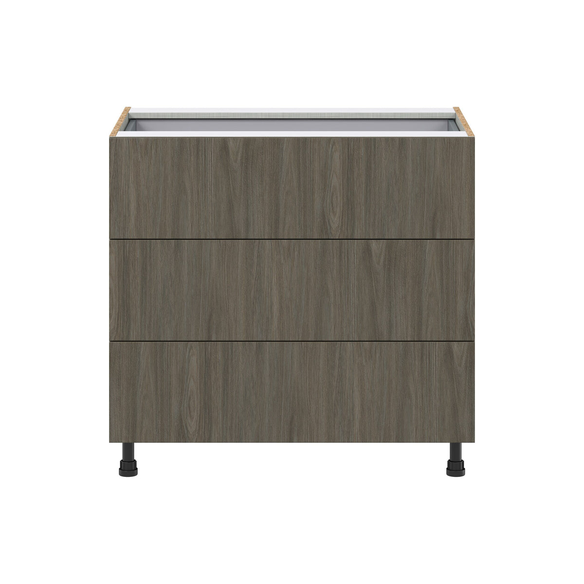 Hugo&Borg Savane 36-in W x 34.5-in H x 24-in D Textmel 4-Drawer Base Fully Assembled Cabinet (Flat Panel Style)