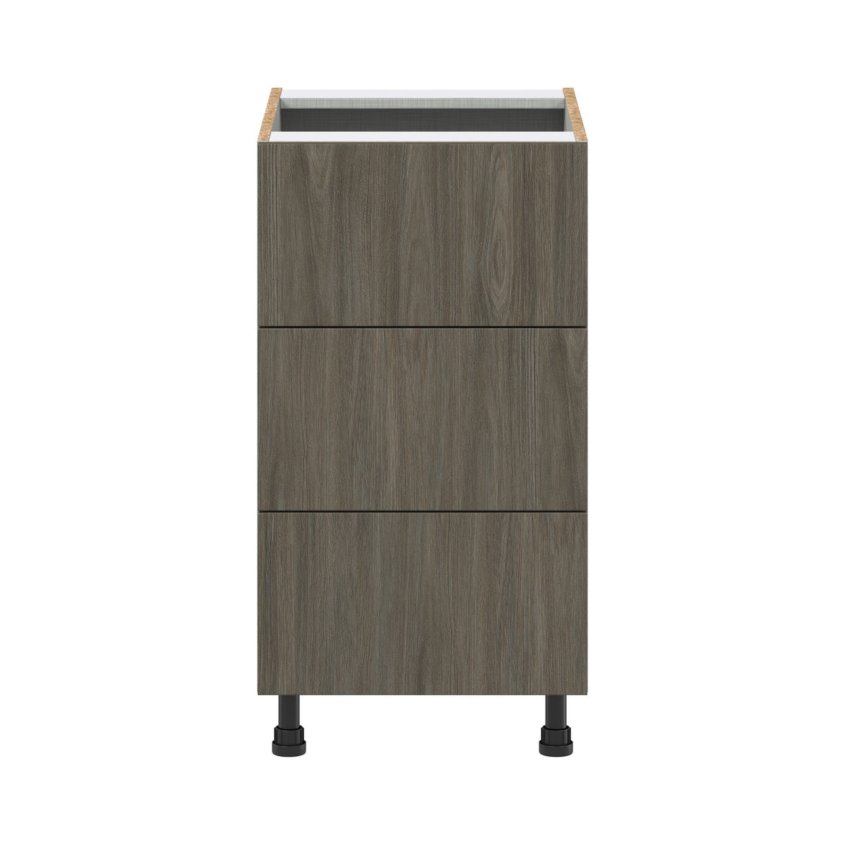 Hugo&Borg Savane 18-in W x 34.5-in H x 24-in D Textmel 3-Drawer Base Fully Assembled Cabinet (Flat Panel Style)