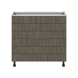Hugo&Borg Savane 36-in W x 34.5-in H x 24-in D Textmel 6-Drawer Base Fully Assembled Cabinet (Flat Panel Style)