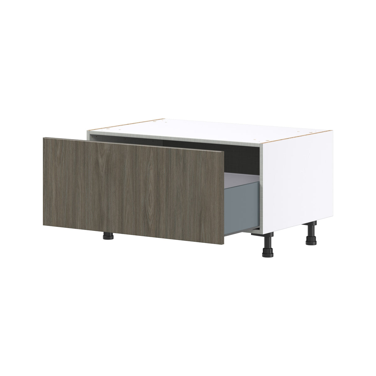 Hugo&Borg Savane 36-in W x 19.5-in H x 24-in D Textmel 1-Drawer Base Fully Assembled Cabinet (Flat Panel Style)