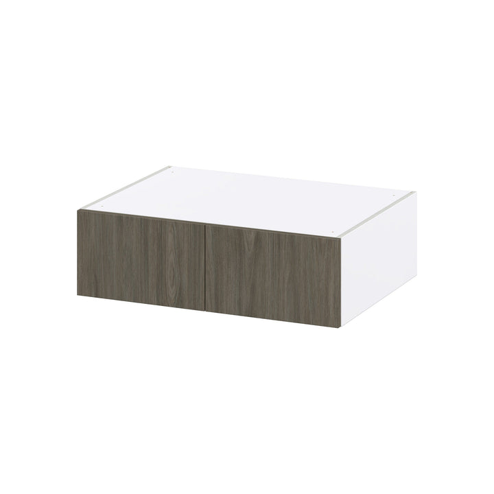Hugo&Borg Savane 33-in W x 10-in H x 24-in D Textmel Wall Fully Assembled Cabinet (Flat Panel Slab Door Style)