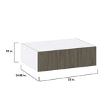 Hugo&Borg Savane 33-in W x 10-in H x 24-in D Textmel Wall Fully Assembled Cabinet (Flat Panel Slab Door Style)