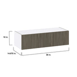 Hugo&Borg Savane 36-in W x 10-in H x 14-in D Textmel Wall Fully Assembled Cabinet (Flat Panel Slab Door Style)